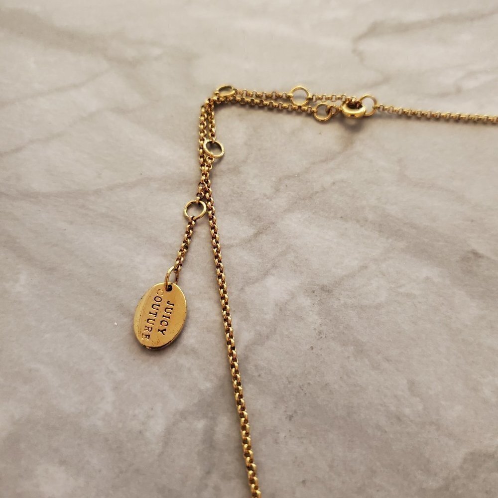 🌟 Juicy Couture Rhinestones Crystals Pave Star Friends Charm Necklace 🌟 - Picture 2 of 10